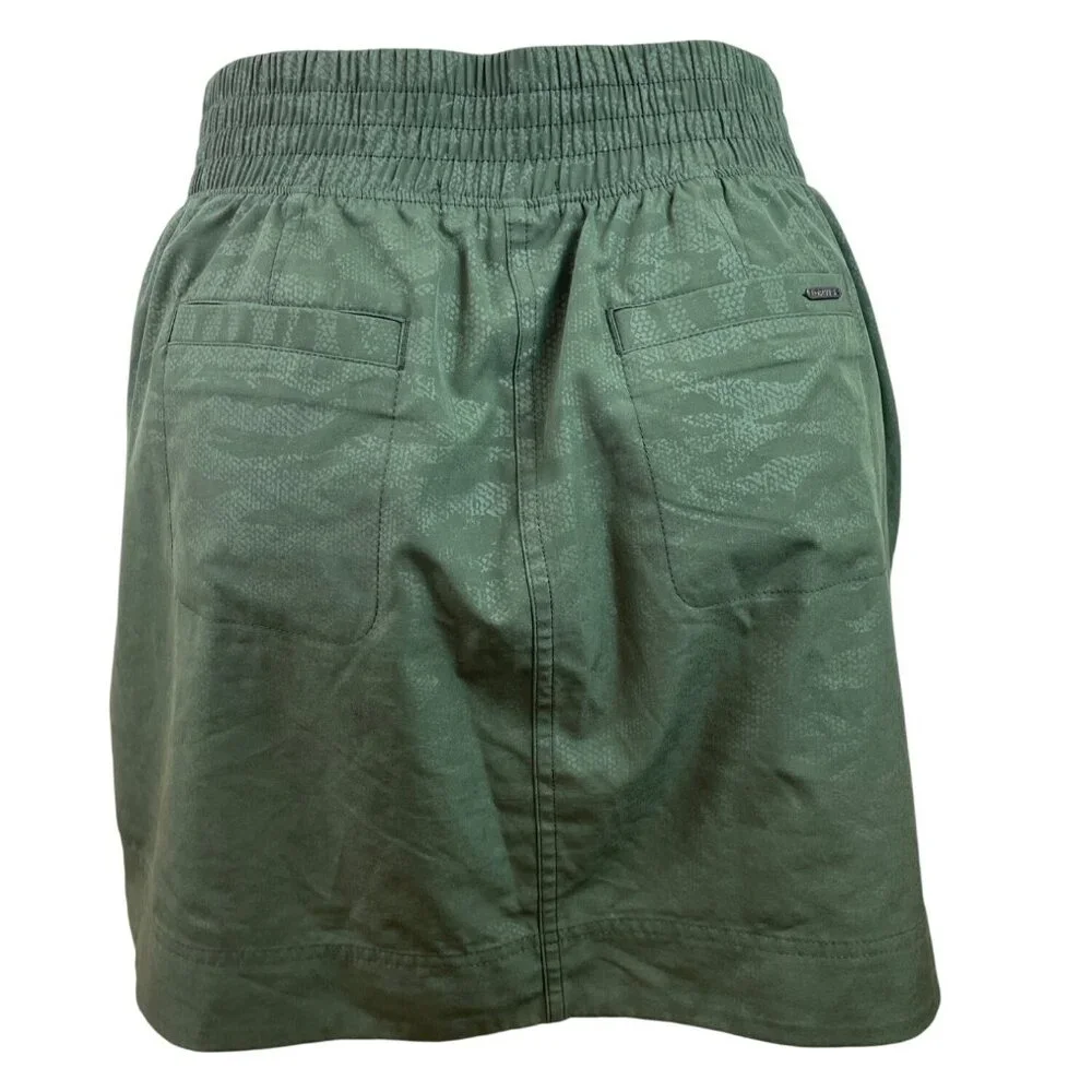 Orvis Women's Olive Green Tube Skirt With Built-In Shorts & Zipped Pockets Sz L - Picture 3 of 8